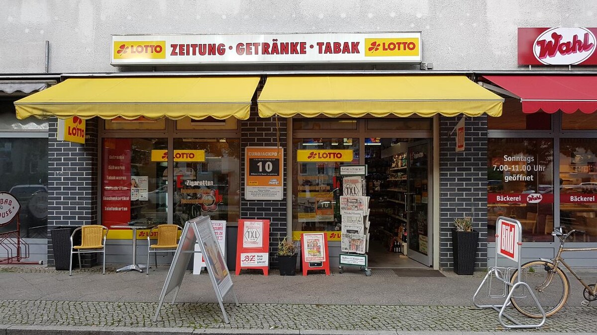 Bilder Lotto-Zeitschriften-Tabak-Getränke