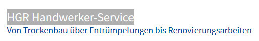 HGR Handwerker-Service Logo