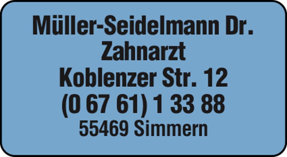 Dr. F. Müller-Seidelmann Zahnarzt Logo