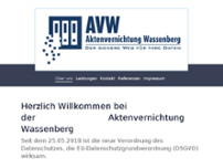 Aktenvernichtung Wassenberg website screenshot