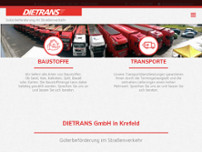 Dietrans GmbH Güterbeförderung im Straßenverkehr website screenshot