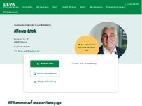 Website Screenshot DEVK Versicherungen: Klaus Link (Berater*in ausgeschieden)