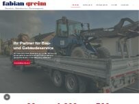 Website Screenshot Fabian Greim Bautechnik, Gebäudeservice, Grundmanagement