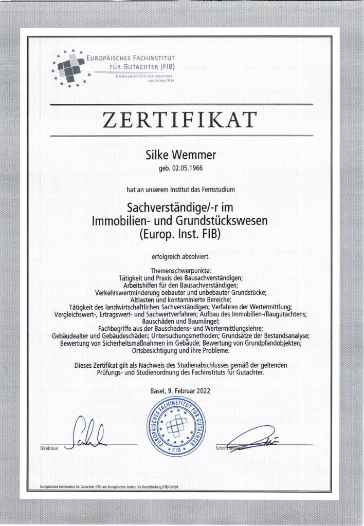 Bilder Sachverständigenbüro Wemmer