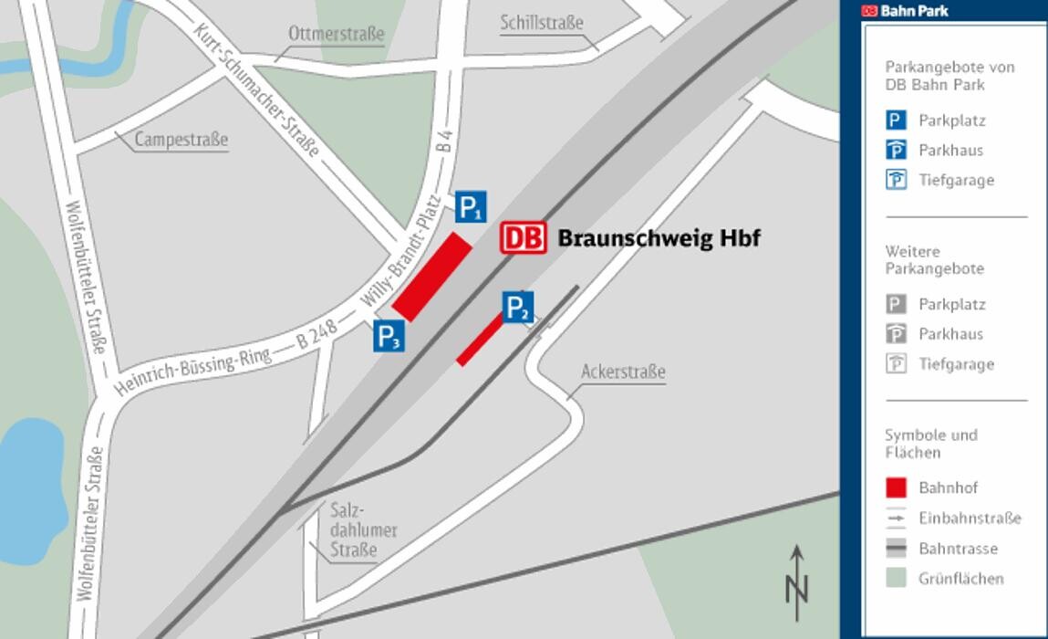 Bilder DB BahnPark Parkplatz Hauptbahnhof Süd Ackerstraße P2