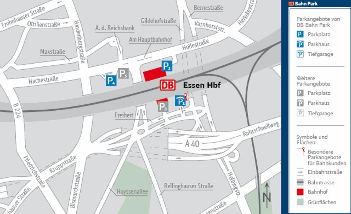 Bilder DB BahnPark Parkplatz Bahnhofsvorplatz Nord P2