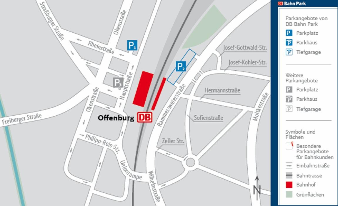 Bilder DB BahnPark Parkplatz Bahnhof Rheinstraße P1