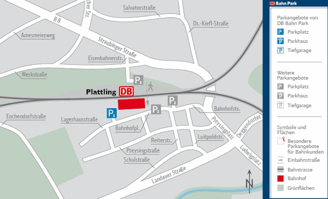 Bilder DB BahnPark Parkplatz Bahnhof P1