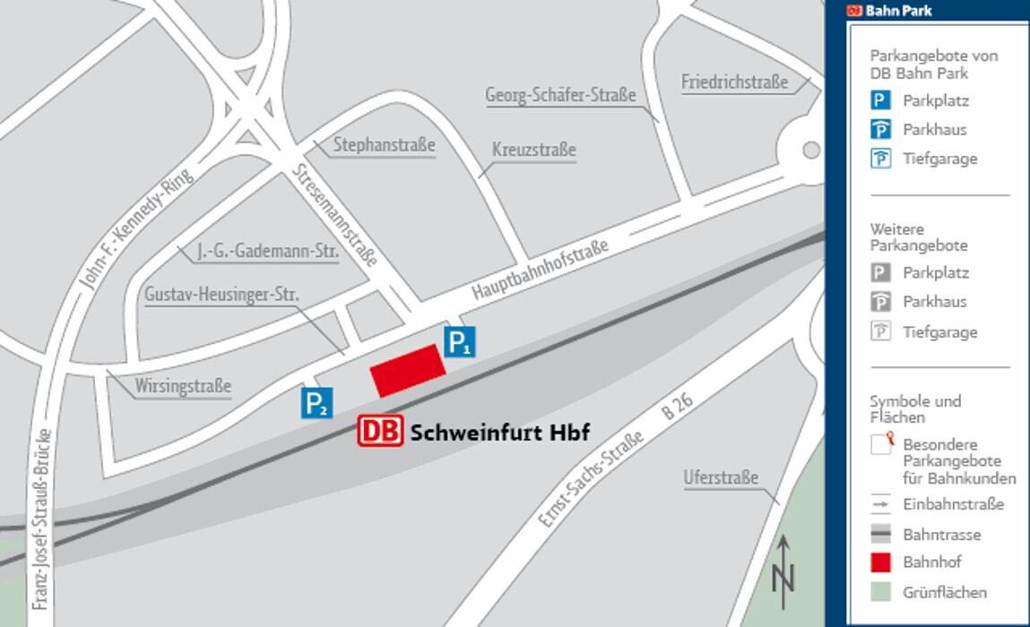 Bilder DB BahnPark Parkplatz Hauptbahnhof P2 rechts