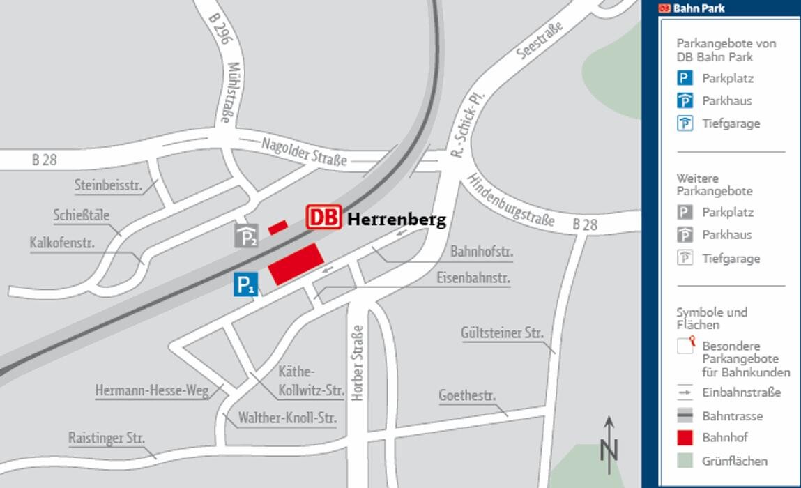 Bilder DB BahnPark Parkplatz Bahnhof P1