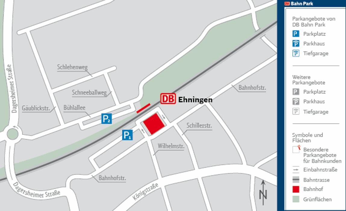 Bilder DB BahnPark Parkplatz Bahnhof Bühlallee P2