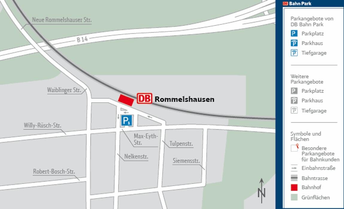 Bilder DB BahnPark Parkplatz Bahnhof P1