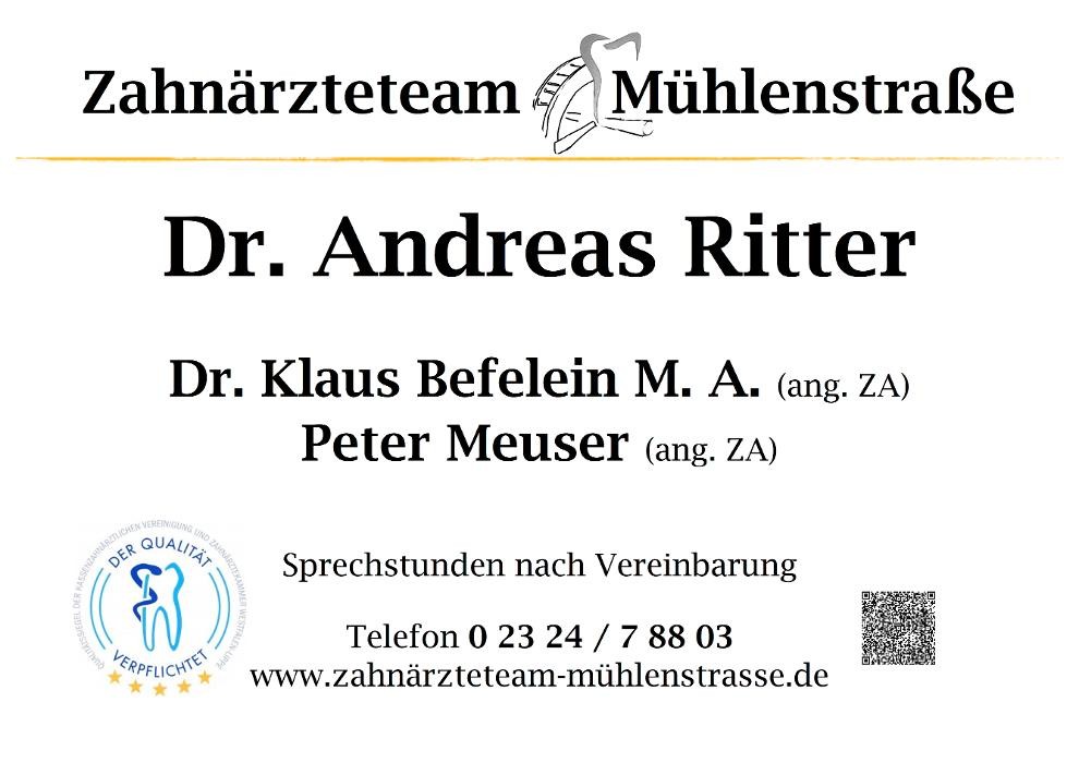 Bilder Zahnarztpraxis Dr. Andreas Ritter / Zahnärzteteam Mühlenstraße