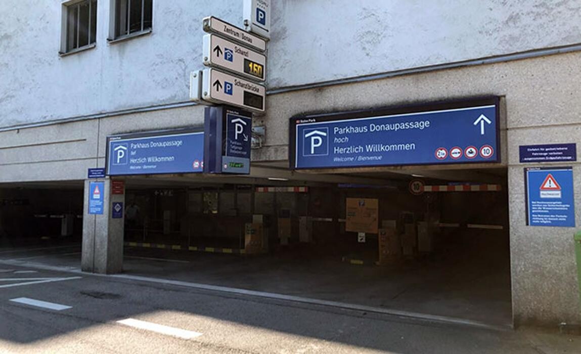 Bilder DB BahnPark Parkhaus Donaupassage P4