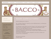 Restaurant BACCO Esposito website screenshot