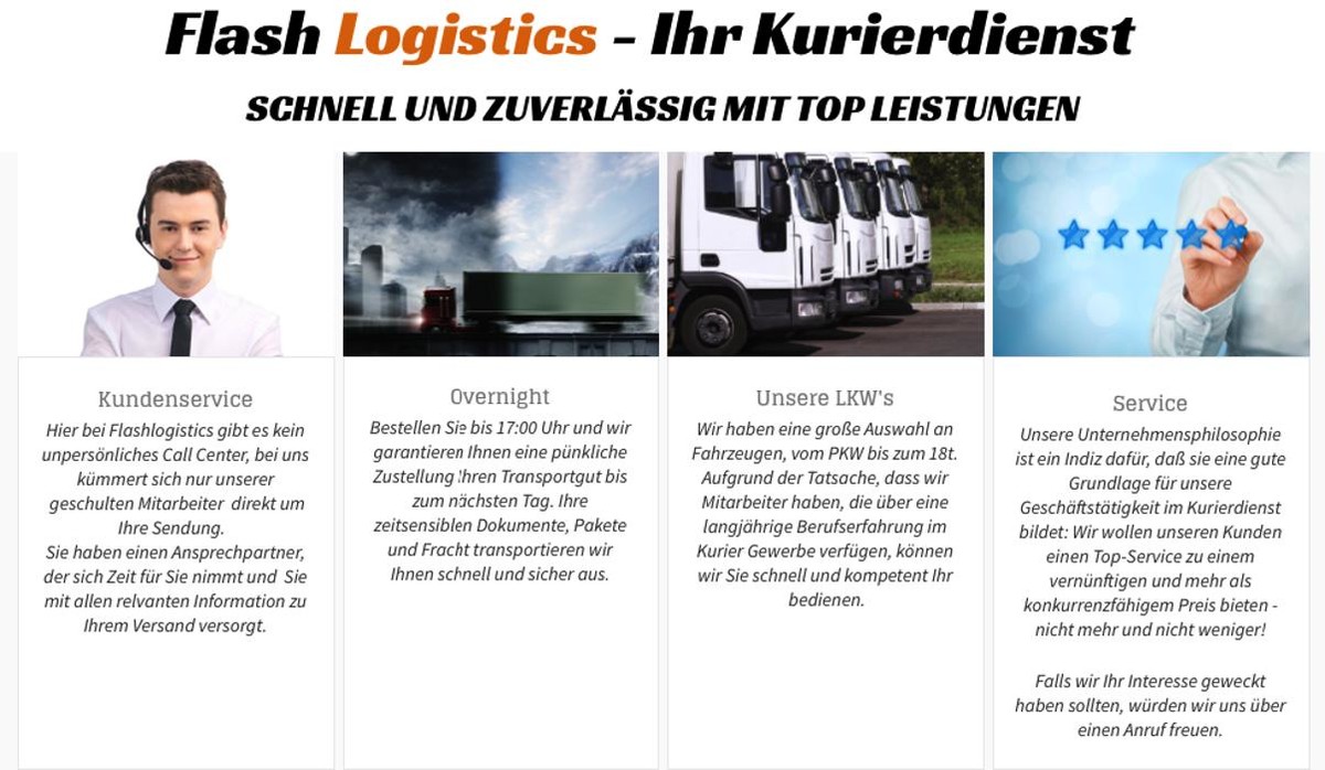 Bilder Flash Logistics GmbH