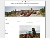 Website Screenshot Uwe Probst Bagger- und Transportbetrieb