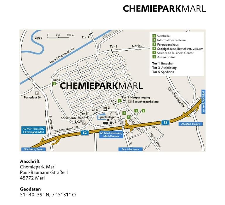 Bilder Chemiepark Marl Tor 1 (Besucher)