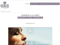 Kosmetik a la carte website screenshot