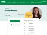 Website Screenshot DEVK Versicherungen: Susanne Langner