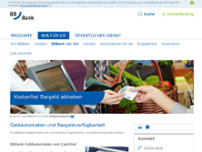 BBBank eG Geldautomat website screenshot