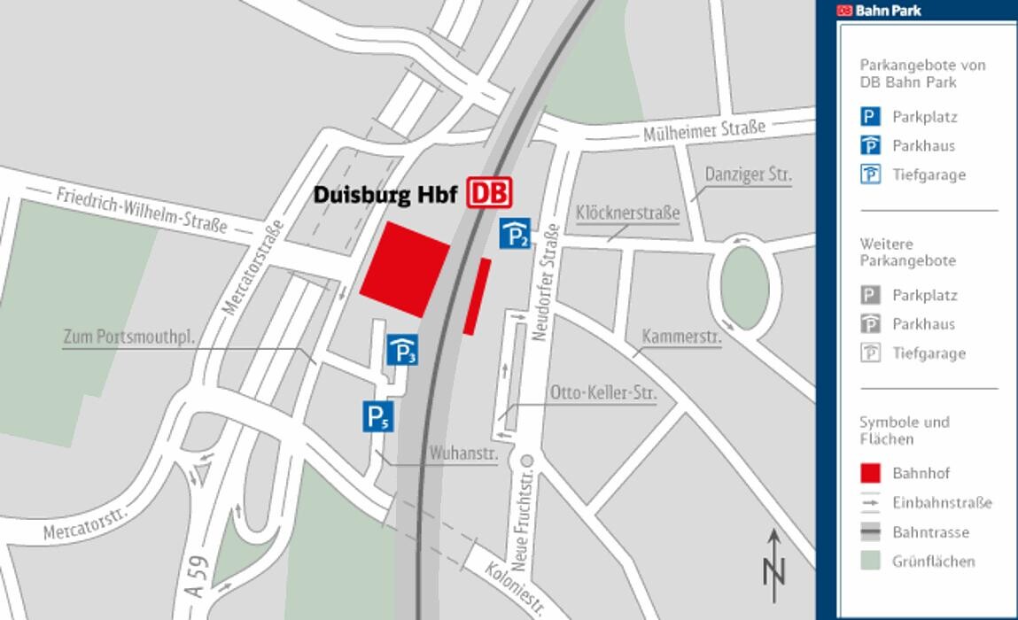 Bilder DB BahnPark Parkhaus Hauptbahnhof Duisburger Freiheit P3