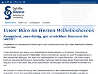 Gisevius Buchprüfung und Steuerberatung website screenshot