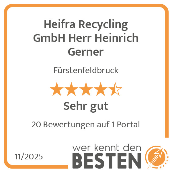 Bilder Heifra Recycling GmbH  Herr Heinrich Gerner