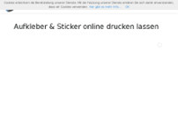 Aufkleberdruckshop website screenshot