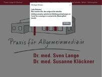 Website Screenshot Praxis Dr. Lange/Dr. Klöckner