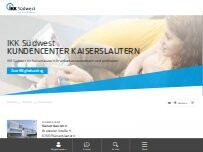 Website Screenshot IKK Südwest Kaiserslautern