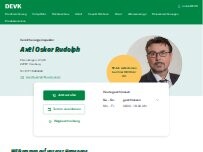 Website Screenshot DEVK Versicherungen: Axel Oskar Rudolph