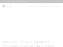 Komo Beschriftungen Handels GmbH website screenshot