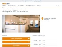 Website Screenshot Orthopädie 360° - Praxis für Orthopädie in Monheim