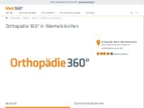 Website Screenshot Orthopädie 360° - Praxis für Orthopädie in Wermelskirchen