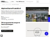 Website Screenshot Alpine Store Frankfurt - RRG