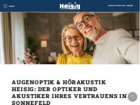Website Screenshot Augenoptik und Hörakustik Heisig