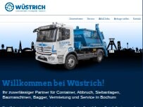 Website Screenshot Containerdienst Wüstrich