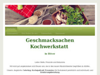 Geschmacksachen-Kochwerkstatt website screenshot