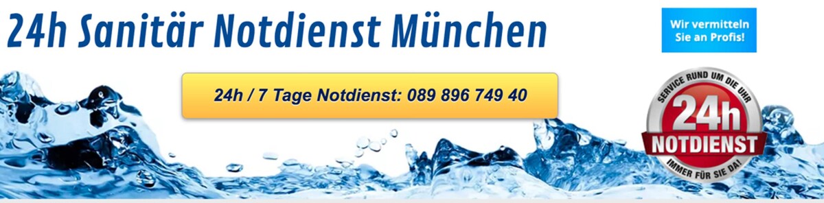 Bilder Sanitär Notdienst München | 24h Klempner Service
