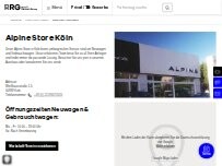Website Screenshot Alpine Store Köln - RRG