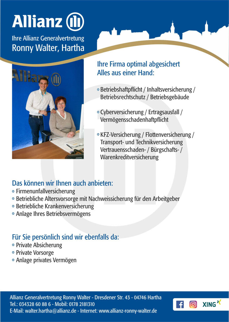 Bilder Allianz Versicherung Ronny Walter Generalvertretung in Hartha