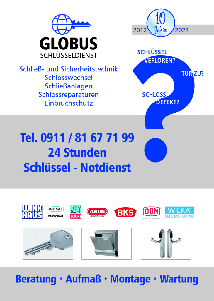 Bilder Globus Schlüsseldienst Nürnberg