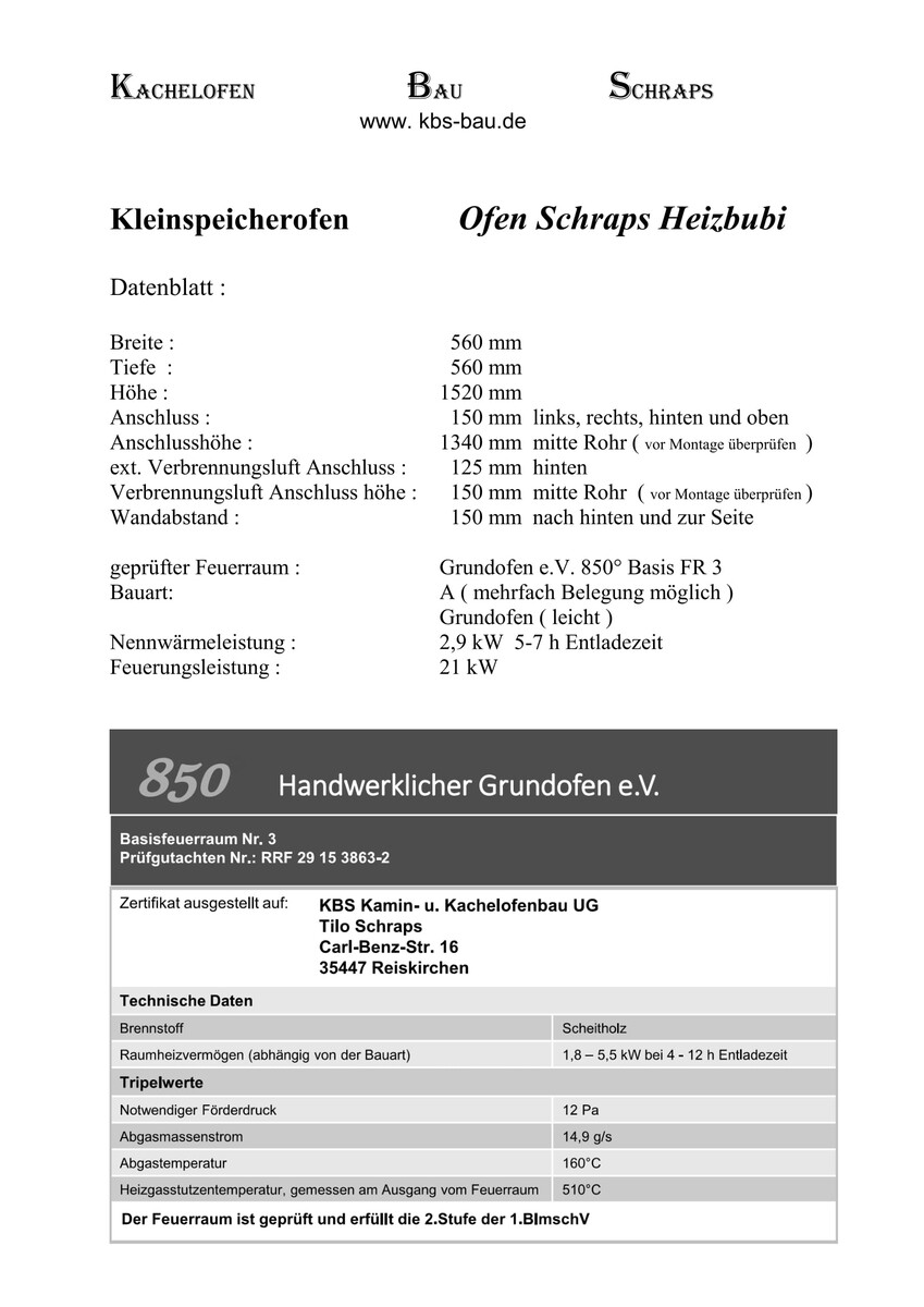 Bilder KBS Kamin- und Kachelofenbau UG