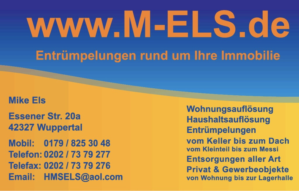 Bilder Fa. Mike Els | Inh. Sabine Els Wohnungsauflösungen, Haushaltsauflösungen, Entrümpelungen, Objektpflege und Seniorenumzüge