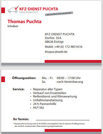 Bilder KFZ Dienst Thomas Puchta