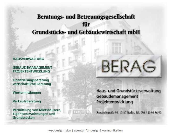 Bilder BERAG Beratungs- u. Betreuungsges. für Grundstücks- u. Gebäudewirtschaft mbH