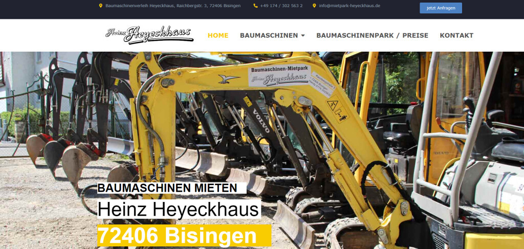 Bilder Baumaschinen - Mietpark Heinz Heyeckhaus Baumaschinenvermietung