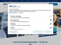 Website Screenshot Volksbank im Bergischen Land, FirmenkundenCenter Solingen