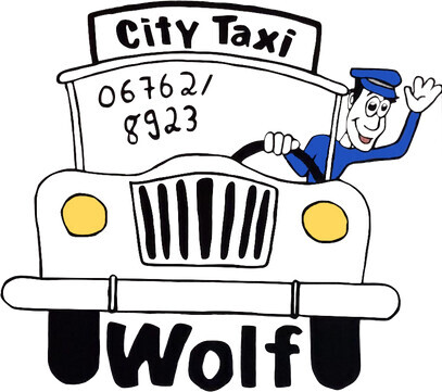 City Taxi Wolf Logo